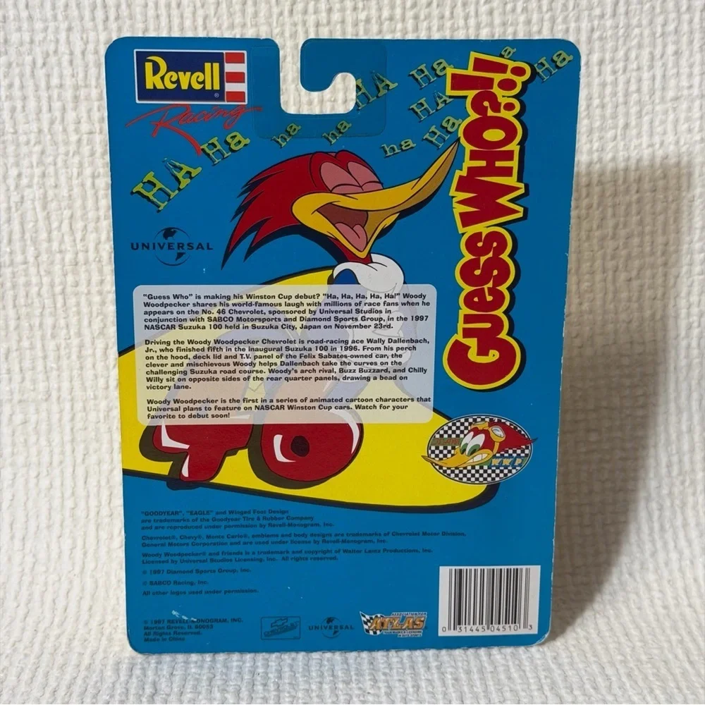 1997 REVELL WOODY WOODPECKER WALLY DALLENBACH #46 DIE CAST VEHICLE MOC